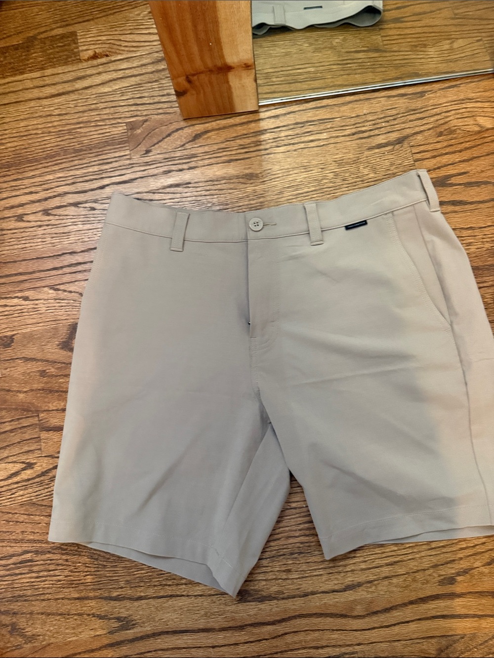 Travis Mathew Men's Flat-Front Shorts in Taupe